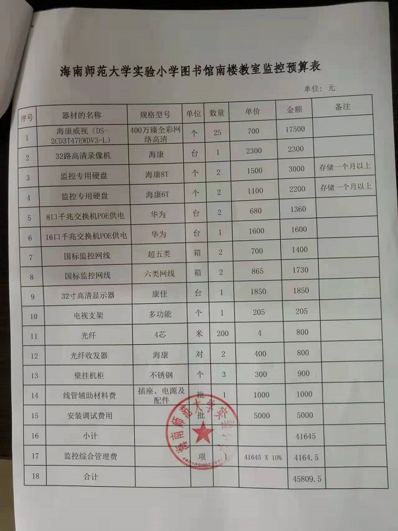 久久小说
实验小学购置图书馆南楼教室监控公告						