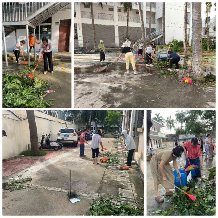 风雨过后，即是晴天：附小人全力恢复校园正常秩序